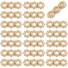 PandaHall Elite 50pcs 3 Hole Spacer Bars, Metal Spacers Bar Link Connector Beads Multi Strand Separator for DIY Multilayer Bracelet Necklace Jewelry Making, 13x5x2.5mm/0.5x0.2x0.1inch, Hole: 2mm