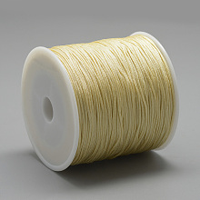 Honeyhandy Nylon Thread, Chinese Knotting Cord, Light Khaki, 0.8mm, about 109.36 yards(100m)/roll