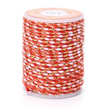 Honeyhandy 4-Ply Cotton Cord, Handmade Macrame Cotton Rope, for String Wall Hangings Plant Hanger, DIY Craft String Knitting, Orange Red, 1.5mm, about 4.3 yards(4m)/roll