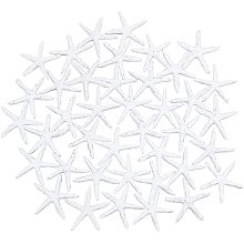 Pandahall Elite 40pcs Starfish Decor, 2 Inch Pencil Finger Starfish Resin Sea Star Flatback Hanging Decorative Ornaments for Wedding Party Christmas Tree, Beach Theme Home and Crafts Project Fish Tank