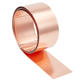 Copper Sheet Rolls, Raw(Unplated), 3x0.04cm, 1m/pc