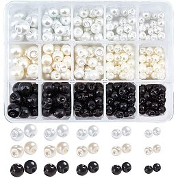 NBEADS 330Pcs Ball Buttons, Imitation Pearl Button 1-Hole Sewing Buttons for Crafts, Clothes, Suits Coats, Wedding Dress and DIY Project