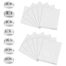 OLYCRAFT 3500Pcs 1 Inch Clothing Size Stickers Labels 7 Size Round Self Adhesive Size Labels Stickers with 100pcs Self Sealing Bags for Clothing T Shirts Skirt Retail Packaging XS S M L XL XXL XXXL