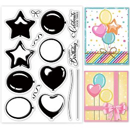 GLOBLELAND Theme Clear Stamps Heart Layered Silicone Stamps Round Transparent Rubber Seal Stamps for Card Making DIY Scrapbooking Crafting Photo Album Journal Decor