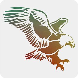 FINGERINSPIRE Eagle Stencil Decoration Template 11.8x11.8 inch Plastic Eagle Drawing Painting Stencils Square Reusable Stencils for Create DIY Eagle Crafts and Decor