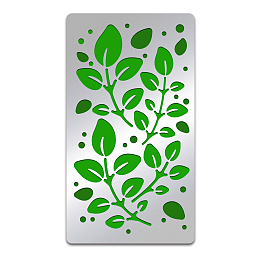 BENECREAT Leaf Painting Stencils, 7x4 Inch Metal Leaves Drawing Template Tree Branches Stainless Steel Paint Stencils for Wood, Bullet Journal Scrapbooking