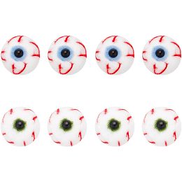 8 Pcs Felt Eyeballs, Mixed Color Wool Felt Bloodshot Eyeballs Halloween Monster Eyes Natural Wool Felt Balls for Halloween Props Or Bears Craft