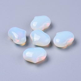 Honeyhandy Opalite Beads, No Hole/Undrilled, Heart, 20x25x11~13mm