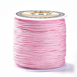 Honeyhandy Nylon Thread, Chinese Knotting Cord, Pearl Pink, 0.8mm, about 109.36 yards(100m)/roll