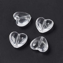 Honeyhandy Transparent Acrylic Bead, Heart, Clear, 17x18x8mm, Hole: 2mm, about 350pcs/500g