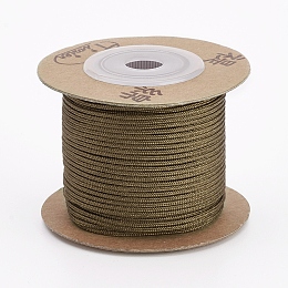 Honeyhandy Nylon Cords, String Threads Cords, Round, Coffee, 1.5mm, about 27.34 yards(25m)/roll