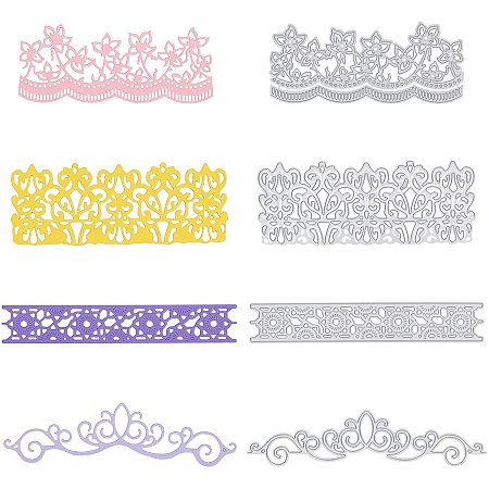 GORGECRAFT 5 Pcs Cutting Dies Lace Frame Metal Template Moulds DIY Craft Embossing Tools for DIY Scrapbooking Photo Album Paper Card Crafts Making