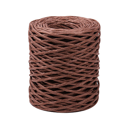 PandaHall Elite 2mm Brown Floral Bind Wire Wrap Twine Handmade Iron Wire Paper Rattan for Flower Bouquets (Length: 50m)