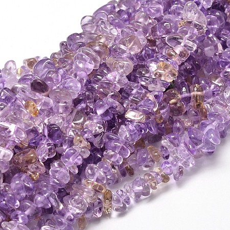 ARRICRAFT Natural Ametrine Chip Beads Strands, 5~14x4~10mm, Hole: 1mm; about 15.5 inches~16.1 inches