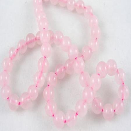 Honeyhandy Gemstone Beads Strand, Natural Rose Quartz, Round, about 8mm in diameter, hole: 1mm, about 46pcs/strand, 15~16 inch