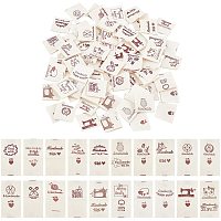 NBEADS 200 Pcs Clothing Size Labels, 20 Styles Cotton Sewing Labels with Patterns Embroidered Label Size Labels Tags for DIY Textile Knitting Sewing and Garment Decoration, Khaki