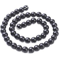 PH PandaHall 10 Strands 8mm Synthetic Black Gemstone Round Loose Stone Beads for Jewelry Making 15.5"