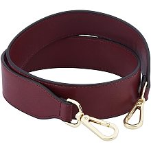 WADORN Leather Purse Strap, 35.6inch PU Leather Handbag Handle Shoulder Bag Replacement Strap Crossbody Bag Strap with Swivel Clasp 1.5inch Wide DIY Leather Bag Craft Making Accessories, Brown