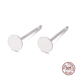 Honeyhandy 925 Sterling Silver Stud Earring Findings, with 925 Stamp, Silver, 11.5x4mm, Pin: 0.7mm