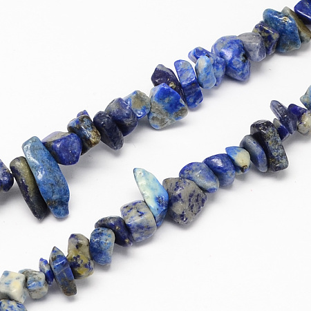 Arricraft Natural Lapis Lazuli Stone Bead Strands, Chip, 4~10x4~6x2~4mm, Hole: 1mm, about 320pcs/strand, 35.4 inches