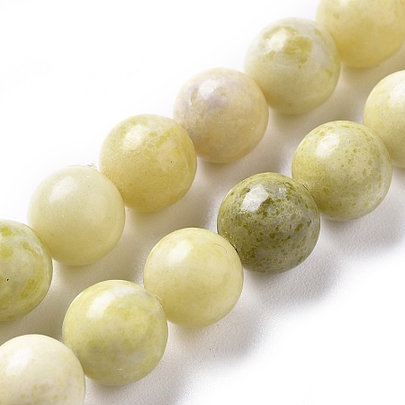 Arricraft Natural Peridot Beads Strands, Round, 10mm, Hole: 1mm, about 38~39pcs/strand, 14.9~15.1 inches(38~38.5cm)