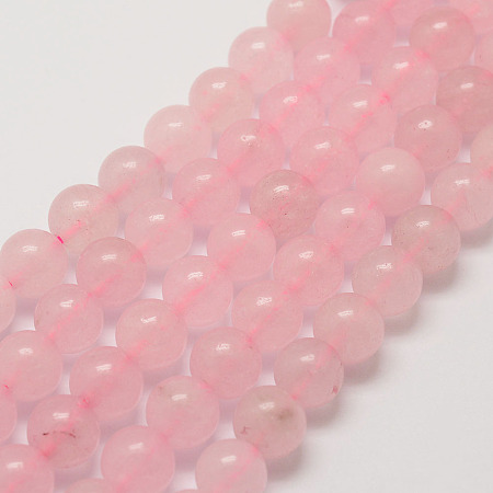 Arricraft Natural Rose Quartz Bead Strands, Round, Dyed, 4mm, Hole: 1mm, about 86pcs/strand, 14.7 inches