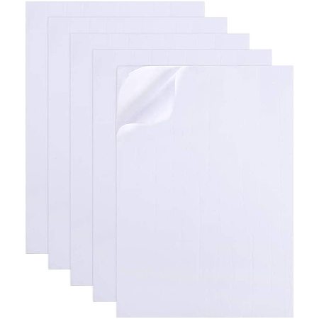 BENECREAT 20 Sheet 8 x 11 Inches White Double Sided Adhesive Foam Sheets  1mm Thick Sticky Foam Sheets for Scrapbooking Crafting 