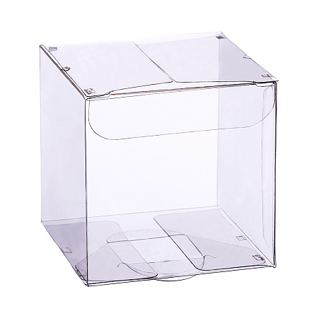BENECREAT 60 Pack Clear Plastic Boxes Transparent Party Favor Boxes - 2