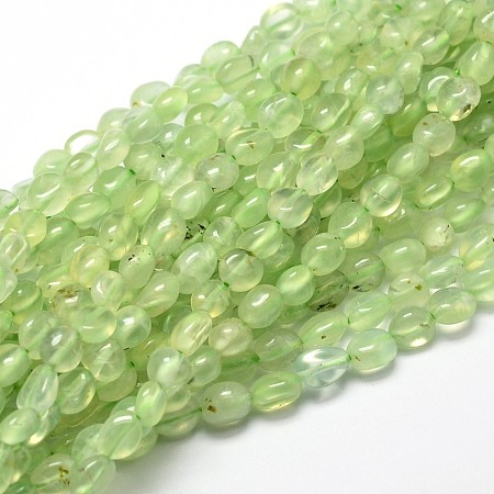 Honeyhandy Natural Prehnite Nuggets Beads Strands, 5~10x6~7x3~7mm, hole: 1mm, about 14.9 inch~15.7 inch