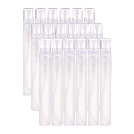 BENECREAT 24 Pack 10ml Frosted Plastic Spray Bottle Fine Mist Spray Bottle for Essential Oil Perfume and Lotion Liquid