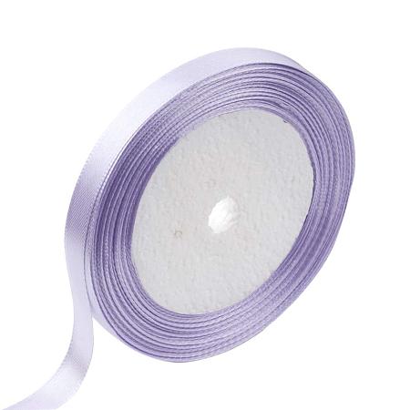 NBEADS 10 Rolls of 10mm Lilac Satin Fabric Ribbons for Party, Gift Wrapping, Wedding Party and Festival Decoration; About 22.86m/roll