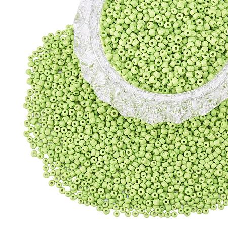 ARRICRAFT 6/0 Glass Seed Beads Round Pony Bead Diameter 4mm About 4500Pcs for Jewelry DIY Craft GreenYellow Opaque Colors