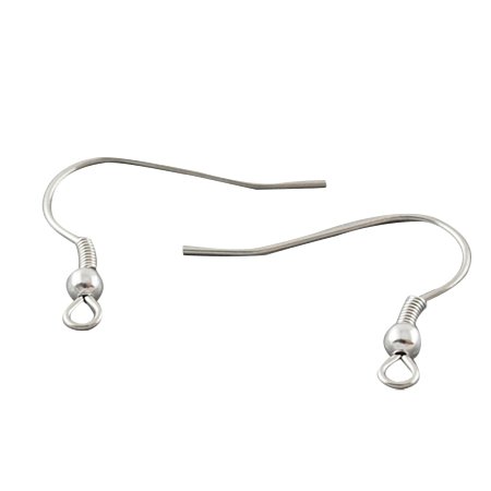 NBEADS 2000pcs Earring Hooks Earring Wires for Jewelry Making Earring Findings,21x22x2mm
