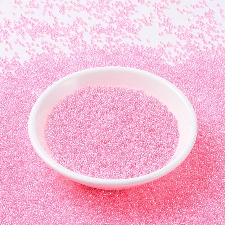 MIYUKI Round Rocailles Beads, Japanese Seed Beads, 11/0, (RR544) Dark Cotton Candy Pink Ceylon, 2x1.3mm, Hole: 0.8mm, about 1111pcs/10g