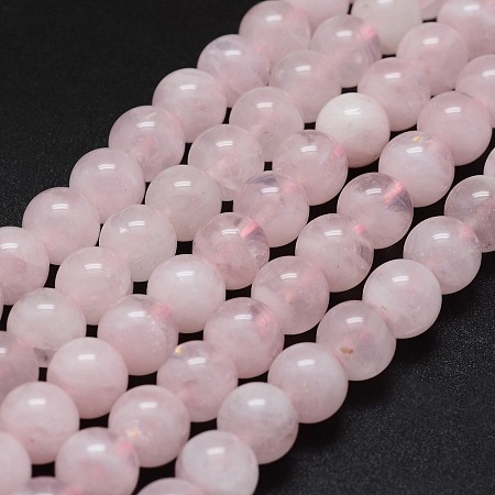 Arricraft Natural Madagascar Rose Quartz Beads Strands, Round, 8mm, Hole: 0.8mm, about 49pcs/strand, 15.7 inches