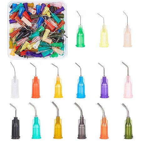 Plastic Fluid Precision Blunt Needle Dispense Tips, Mixed Color, 82x82x27mm; 40pcs/box