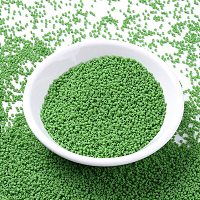 MIYUKI Delica Beads, Cylinder, Japanese Seed Beads, 11/0, (DB0754) Matte Opaque Green, 1.3x1.6mm, Hole: 0.8mm, about 2000pcs/bottle, 10g/bottle