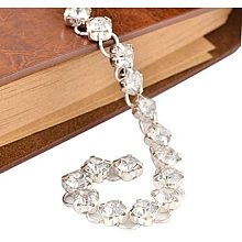 PandaHall Elite 3 Strands 3.3 Feet Brass Rhinestone Chain Link with Jump Ring for Necklaces Bracelets Jewelry Making