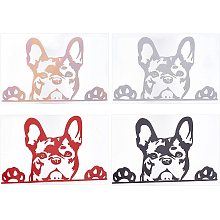 GORGECRAFT 4 Colors 6" Vinyl Car Stickers Colorful Dog Funny Reflective Laser Funny Window Decals for Cars Trucks Motorcycles Laptop Computer Mirror Skateboard Tablet(Dog)