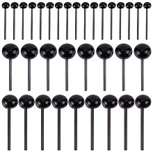 Gorgecraft 150Pcs 3 Style Craft Glass Doll Eyes, Stuffed Toy Eyes, with Steel Pin, Black, 2~5mm, 50pcs/style