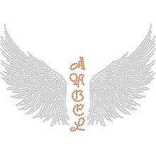 SUPERDANT Angel Wings Iron On Rhinestone Transfer Angel Crystal Heat Sticker Halloween Decor Bling Patch Clothing Repair Applique T-Shirt Vest Shoes Hat Jacket Decor Clothing DIY Accessories