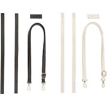 CHGCRAFT 2sets Imitation Leather Bag Straps Purse Handles with Metal Clasps for Purses Making Supplies Bag Straps Replacement Accessories