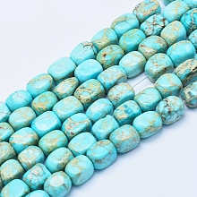 Honeyhandy Natural Imperial Jasper Beads Strands, Dyed, Cuboid, 7~9x5.5~6.5mm, Hole: 1mm, about 47pcs/strand, 15.7 inch(40cm)