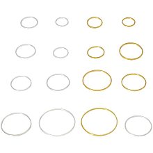 Arricraft 240 pcs 8 Sizes 10/12/14/16/18/20/22/25mm Round Open Back Bezel Charms Pendants Hollow Frame Pendant for Resin Earring Bracelet Pendant Necklace Jewelry DIY Craft Making, Golden/Silver