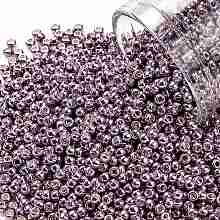 TOHO Round Seed Beads, Japanese Seed Beads, (554) Galvanized Lavender, 11/0, 2.2mm, Hole: 0.8mm, about 5555pcs/50g