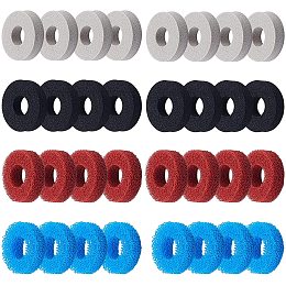 SUPERFINDINGS 32Pcs 4 Color 20mm Joystick Sponge Ring Flat Round Aim Assist Motion Control Precision Control Ring Precision Rings for PS4 PS5 Xbox One and Switch