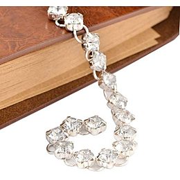 PandaHall Elite 3 Strands 3.3 Feet Brass Rhinestone Chain Link with Jump Ring for Necklaces Bracelets Jewelry Making