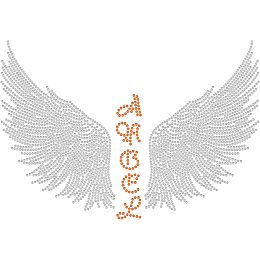 SUPERDANT Angel Wings Iron On Rhinestone Transfer Angel Crystal Heat Sticker Halloween Decor Bling Patch Clothing Repair Applique T-Shirt Vest Shoes Hat Jacket Decor Clothing DIY Accessories