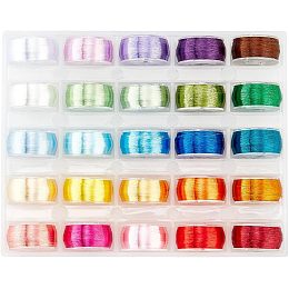 PandaHall Elite 1640~1912 Yards Polyester Beading Thread 0.1mm Colorful Craft String 10 Colors High Gloss Single-Strand Thread Polyester Cord String for Hair Accessories Macrame Craft Jewelry Making