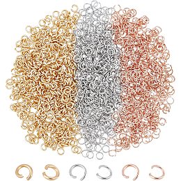 UNICRAFTALE About 1200pcs 3 Colors 2.8mm Inner Diameter Open Jump Rings 304 Stainless Steel O Shape Rings Jewelry Findings for DIY Bracelets Necklaces Jewelry Craft Making